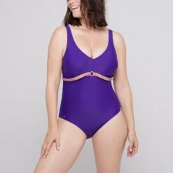 Maillot Une Pièce Sans Armatures Violet MADDELANA 5 Maillot Une Pièce Sans Armatures Violet MADDELANA -Bestform Lingerie Soldes Magasin BS74416 082 WEB 11